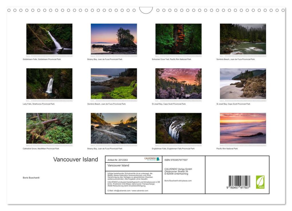 Weitere Ansicht: Vancouver Island (Wandkalender 2026 DIN A3 quer), CALVENDO Monatskalender | Calvendo, Boris Buschardt