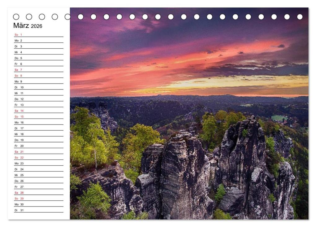 Weitere Ansicht: Sächsische Schweiz - Impressionen (Tischkalender 2026 DIN A5 quer), CALVENDO Monatskalender | Calvendo, Dirk Meutzner