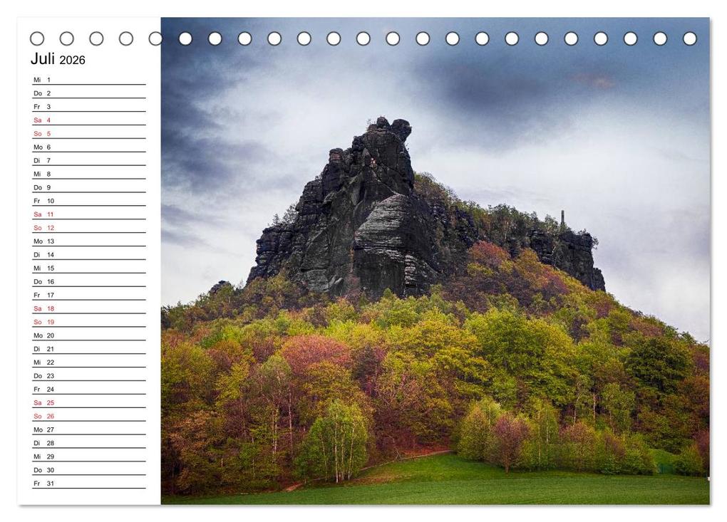 Weitere Ansicht: Sächsische Schweiz - Impressionen (Tischkalender 2026 DIN A5 quer), CALVENDO Monatskalender | Calvendo, Dirk Meutzner