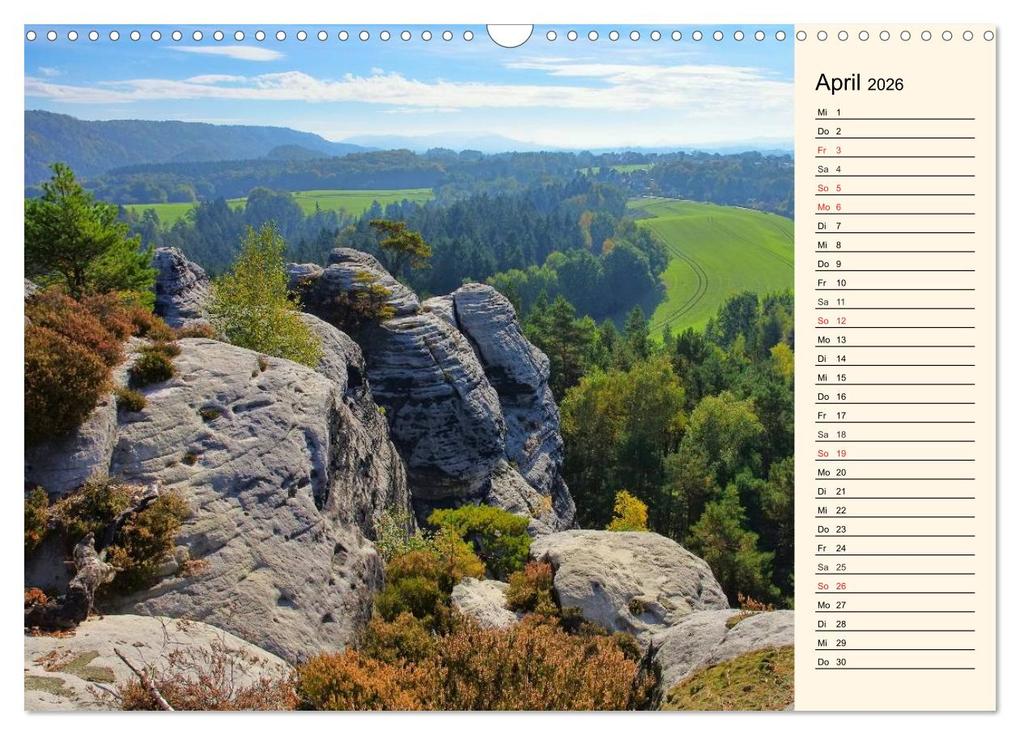 Weitere Ansicht: Elbsandsteingebirge (Wandkalender 2026 DIN A3 quer), CALVENDO Monatskalender | Calvendo, LianeM, LianeM LianeM