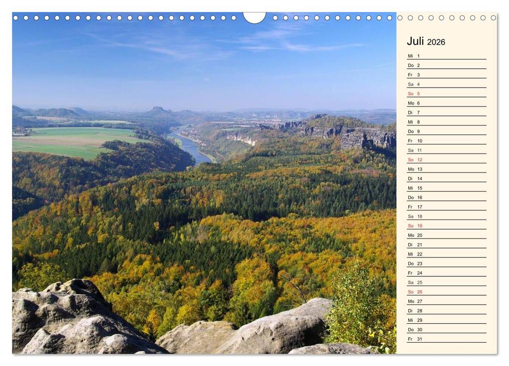 Weitere Ansicht: Elbsandsteingebirge (Wandkalender 2026 DIN A3 quer), CALVENDO Monatskalender | Calvendo, LianeM, LianeM LianeM