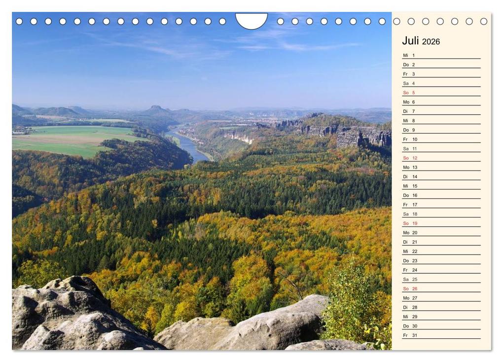 Weitere Ansicht: Elbsandsteingebirge (Wandkalender 2026 DIN A4 quer), CALVENDO Monatskalender | Calvendo, LianeM, LianeM LianeM