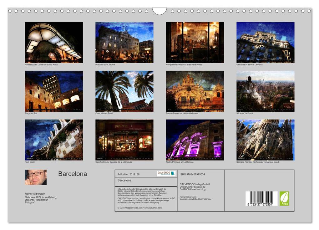 Weitere Ansicht: Barcelona (Wandkalender 2026 DIN A3 quer), CALVENDO Monatskalender | Calvendo, Reiner Silberstein