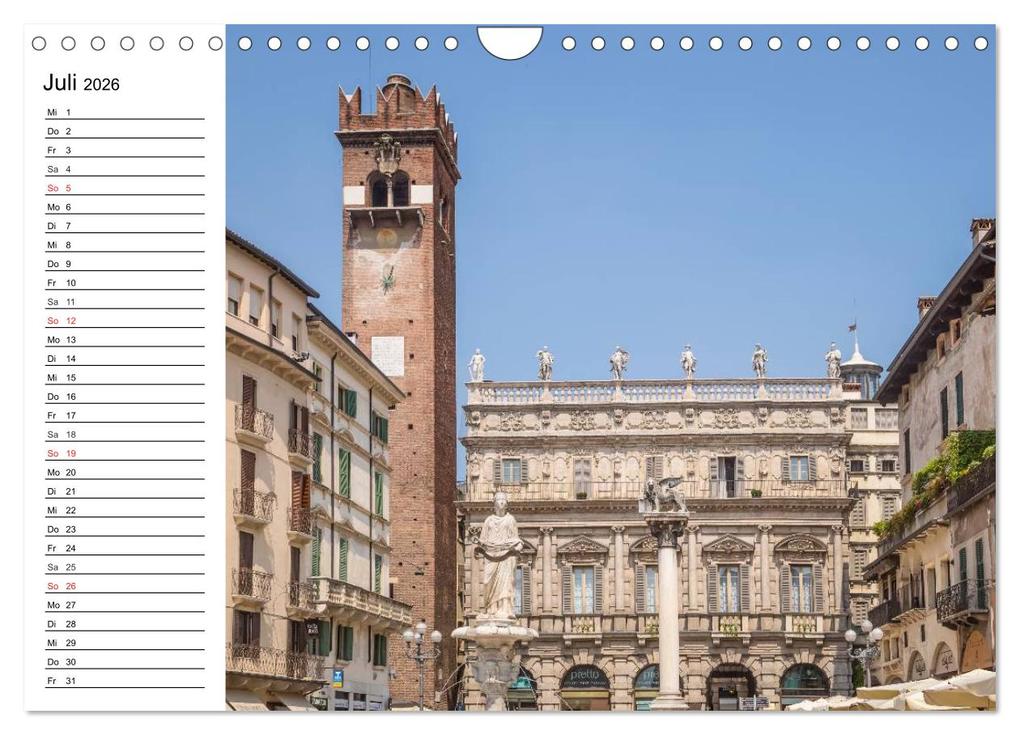 Weitere Ansicht: VERONA Historisches Stadtherz (Wandkalender 2026 DIN A4 quer), CALVENDO Monatskalender | Calvendo, Melanie Viola