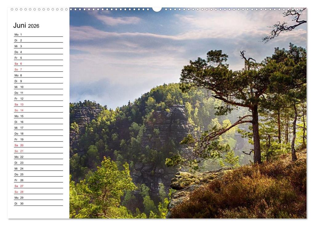 Weitere Ansicht: Sächsische Schweiz - Impressionen (Wandkalender 2026 DIN A2 quer), CALVENDO Monatskalender | Calvendo, Dirk Meutzner