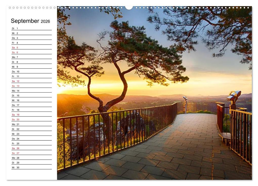 Weitere Ansicht: Sächsische Schweiz - Impressionen (Wandkalender 2026 DIN A2 quer), CALVENDO Monatskalender | Calvendo, Dirk Meutzner