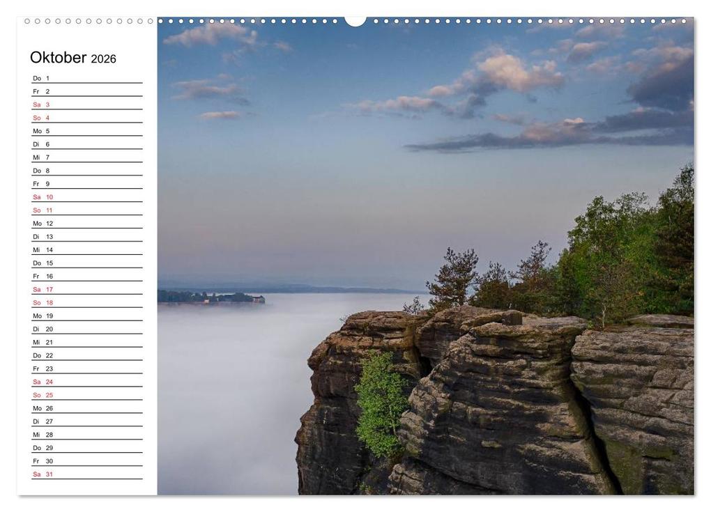 Weitere Ansicht: Sächsische Schweiz - Impressionen (Wandkalender 2026 DIN A2 quer), CALVENDO Monatskalender | Calvendo, Dirk Meutzner