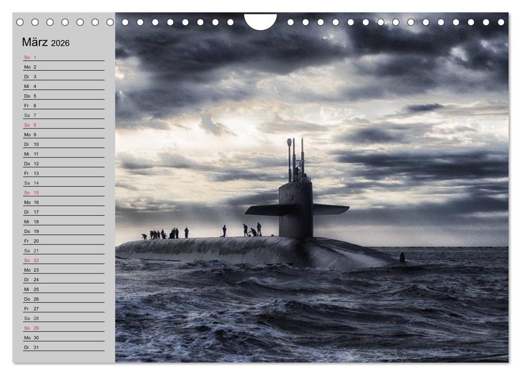 Weitere Ansicht: U-Boote. Militärische Ungetüme (Wandkalender 2026 DIN A4 quer), CALVENDO Monatskalender | Calvendo, Elisabeth Stanzer