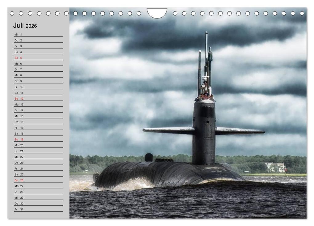 Weitere Ansicht: U-Boote. Militärische Ungetüme (Wandkalender 2026 DIN A4 quer), CALVENDO Monatskalender | Calvendo, Elisabeth Stanzer