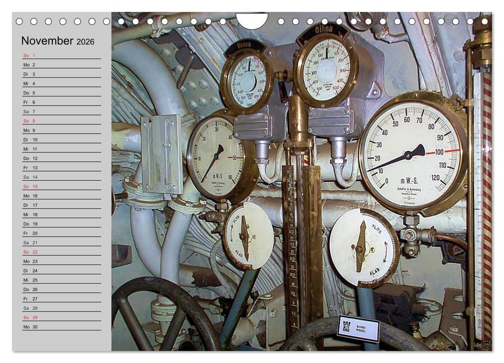 Weitere Ansicht: U-Boote. Militärische Ungetüme (Wandkalender 2026 DIN A4 quer), CALVENDO Monatskalender | Calvendo, Elisabeth Stanzer