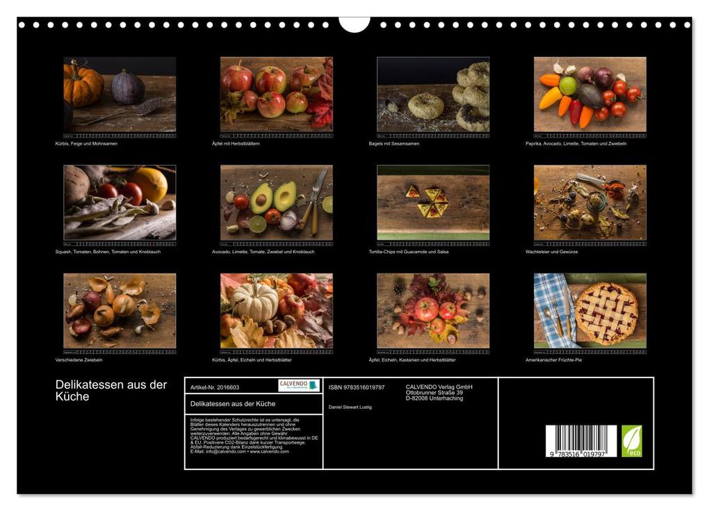 Weitere Ansicht: Delikatessen aus der Küche (Wandkalender 2026 DIN A3 quer), CALVENDO Monatskalender | Daniel Stewart Lustig, Calvendo