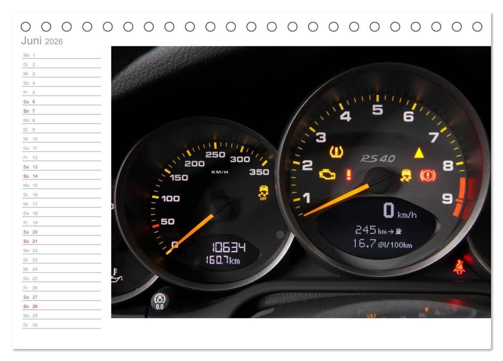 Weitere Ansicht: Porsche GT3RS 4,0 (Tischkalender 2026 DIN A5 quer), CALVENDO Monatskalender | Stefan Bau, Calvendo