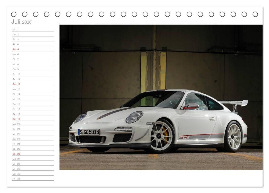 Weitere Ansicht: Porsche GT3RS 4,0 (Tischkalender 2026 DIN A5 quer), CALVENDO Monatskalender | Stefan Bau, Calvendo