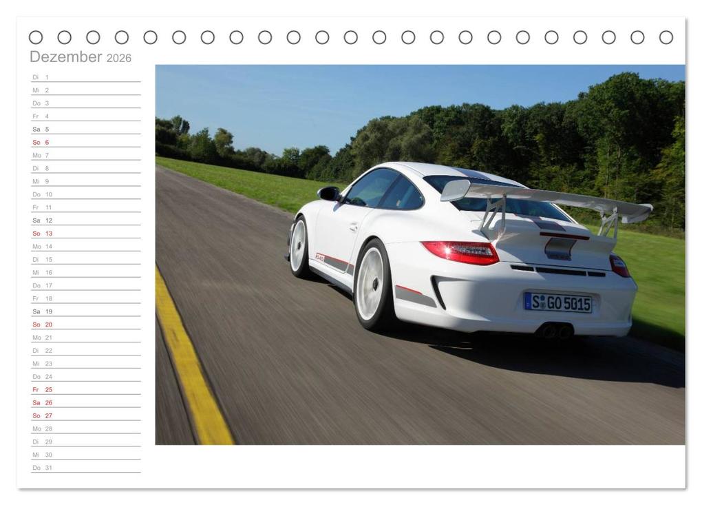 Weitere Ansicht: Porsche GT3RS 4,0 (Tischkalender 2026 DIN A5 quer), CALVENDO Monatskalender | Stefan Bau, Calvendo