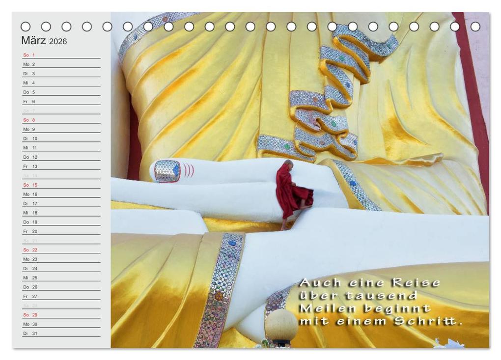 Weitere Ansicht: BUDDHA Buddhistische Weisheiten (Tischkalender 2026 DIN A5 quer), CALVENDO Monatskalender | BuddhaART BuddhaART, Calvendo, BuddhaART