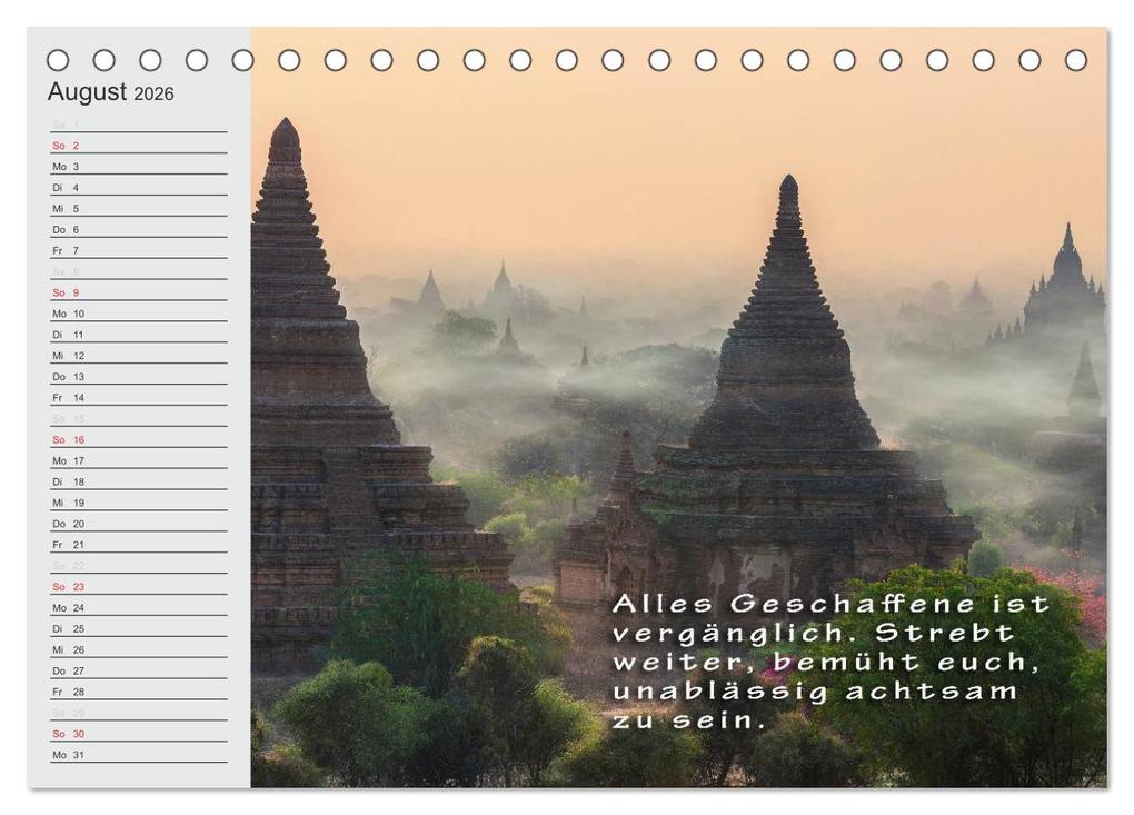 Weitere Ansicht: BUDDHA Buddhistische Weisheiten (Tischkalender 2026 DIN A5 quer), CALVENDO Monatskalender | BuddhaART BuddhaART, Calvendo, BuddhaART