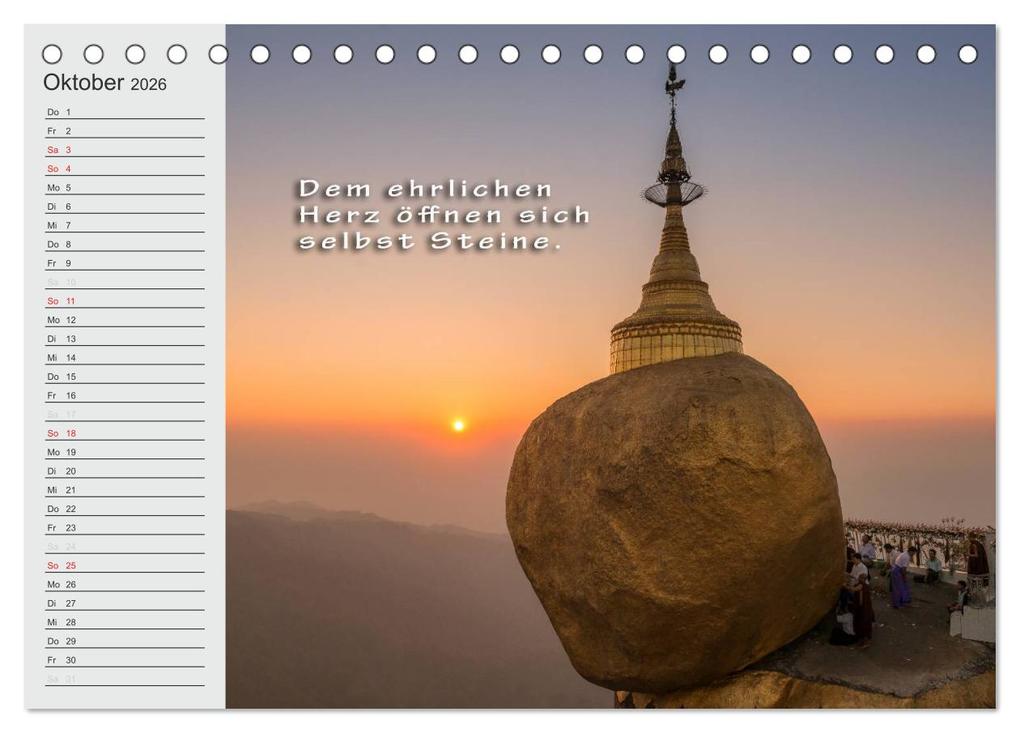 Weitere Ansicht: BUDDHA Buddhistische Weisheiten (Tischkalender 2026 DIN A5 quer), CALVENDO Monatskalender | BuddhaART BuddhaART, Calvendo, BuddhaART