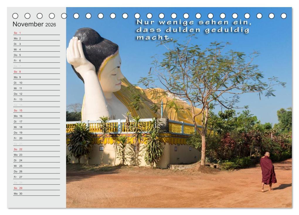 Weitere Ansicht: BUDDHA Buddhistische Weisheiten (Tischkalender 2026 DIN A5 quer), CALVENDO Monatskalender | BuddhaART BuddhaART, Calvendo, BuddhaART