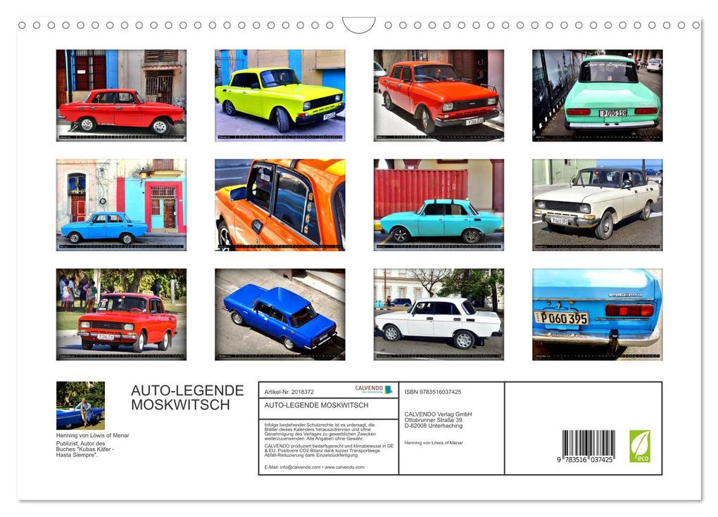 Weitere Ansicht: AUTO-LEGENDE MOSKWITSCH (Wandkalender 2026 DIN A3 quer), CALVENDO Monatskalender | Henning von Löwis of Menar, Calvendo