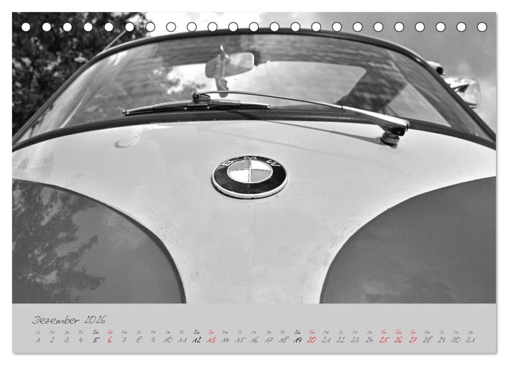 Weitere Ansicht: BMW Isetta 300 in schwarzweiß (Tischkalender 2026 DIN A5 quer), CALVENDO Monatskalender | Ingo Laue, Calvendo