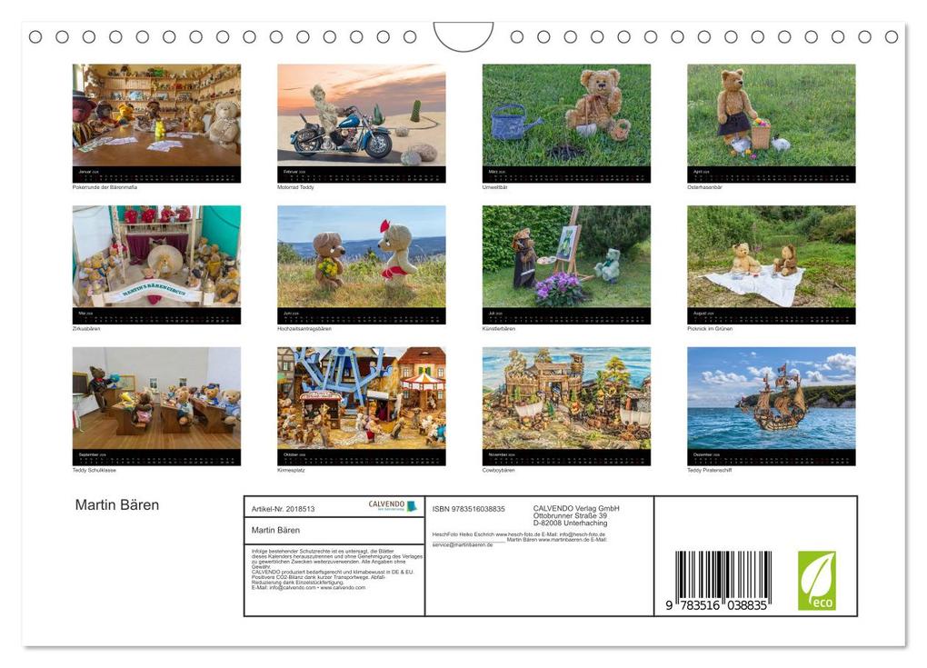 Weitere Ansicht: Martin Bären (Wandkalender 2026 DIN A4 quer), CALVENDO Monatskalender | HeschFoto HeschFoto, Calvendo, HeschFoto