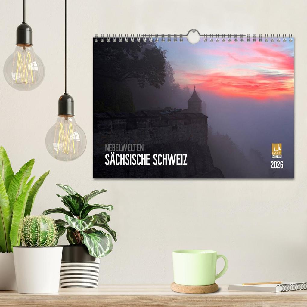Weitere Ansicht: Nebelwelten Sächsische Schweiz (Wandkalender 2026 DIN A4 quer), CALVENDO Monatskalender | Dirk Meutzner, Calvendo