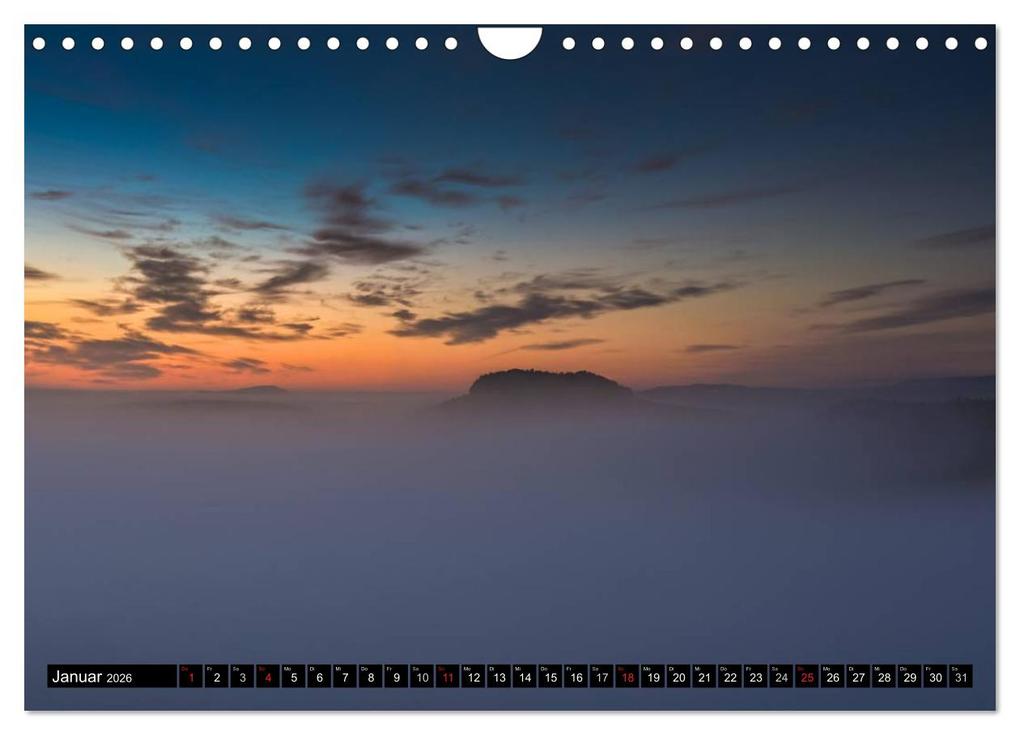 Weitere Ansicht: Nebelwelten Sächsische Schweiz (Wandkalender 2026 DIN A4 quer), CALVENDO Monatskalender | Dirk Meutzner, Calvendo