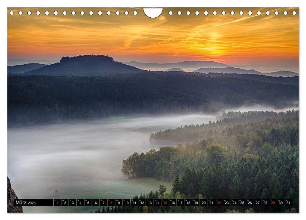 Weitere Ansicht: Nebelwelten Sächsische Schweiz (Wandkalender 2026 DIN A4 quer), CALVENDO Monatskalender | Dirk Meutzner, Calvendo
