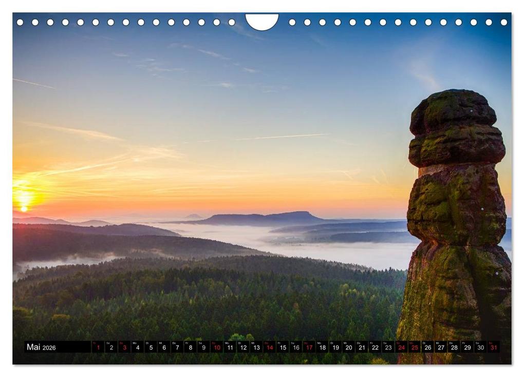Weitere Ansicht: Nebelwelten Sächsische Schweiz (Wandkalender 2026 DIN A4 quer), CALVENDO Monatskalender | Dirk Meutzner, Calvendo