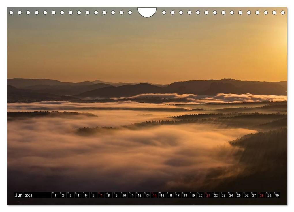 Weitere Ansicht: Nebelwelten Sächsische Schweiz (Wandkalender 2026 DIN A4 quer), CALVENDO Monatskalender | Dirk Meutzner, Calvendo