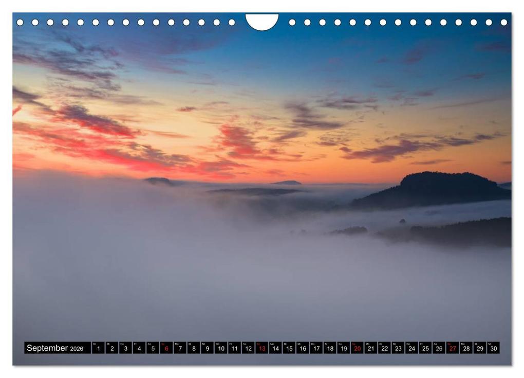 Weitere Ansicht: Nebelwelten Sächsische Schweiz (Wandkalender 2026 DIN A4 quer), CALVENDO Monatskalender | Dirk Meutzner, Calvendo