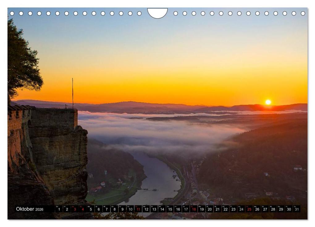 Weitere Ansicht: Nebelwelten Sächsische Schweiz (Wandkalender 2026 DIN A4 quer), CALVENDO Monatskalender | Dirk Meutzner, Calvendo