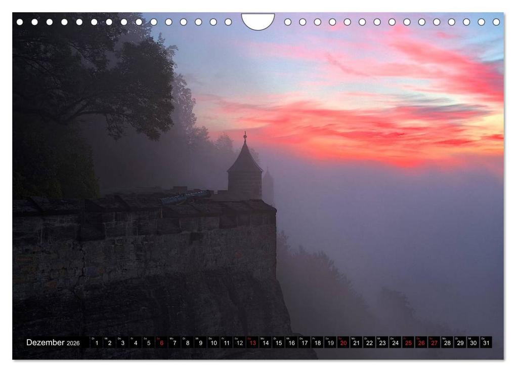 Weitere Ansicht: Nebelwelten Sächsische Schweiz (Wandkalender 2026 DIN A4 quer), CALVENDO Monatskalender | Dirk Meutzner, Calvendo
