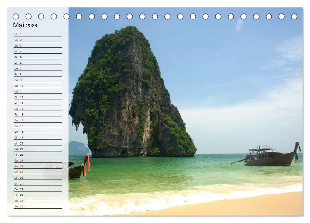 Weitere Ansicht: Mein Thailand - Geburtstagskalender (Tischkalender 2026 DIN A5 quer), CALVENDO Monatskalender | Ralf Wittstock, Calvendo