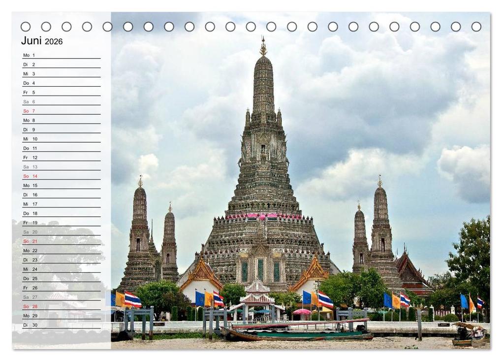 Weitere Ansicht: Mein Thailand - Geburtstagskalender (Tischkalender 2026 DIN A5 quer), CALVENDO Monatskalender | Ralf Wittstock, Calvendo