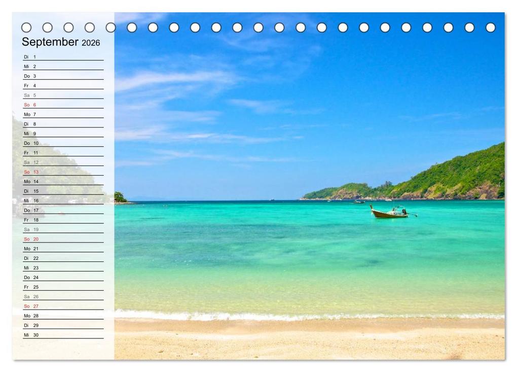 Weitere Ansicht: Mein Thailand - Geburtstagskalender (Tischkalender 2026 DIN A5 quer), CALVENDO Monatskalender | Ralf Wittstock, Calvendo