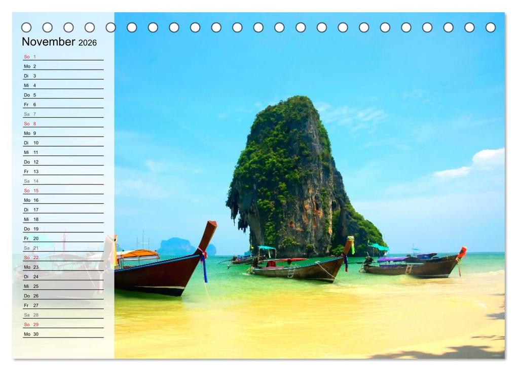 Weitere Ansicht: Mein Thailand - Geburtstagskalender (Tischkalender 2026 DIN A5 quer), CALVENDO Monatskalender | Ralf Wittstock, Calvendo