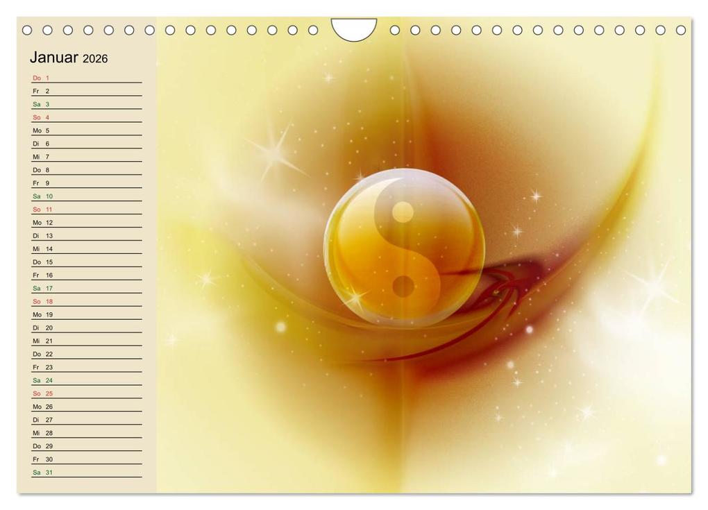 Weitere Ansicht: Buddha und Yin Yang (Wandkalender 2026 DIN A4 quer), CALVENDO Monatskalender | Claudia Burlager, Calvendo