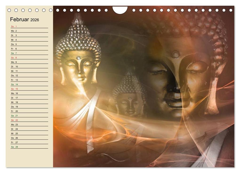 Weitere Ansicht: Buddha und Yin Yang (Wandkalender 2026 DIN A4 quer), CALVENDO Monatskalender | Claudia Burlager, Calvendo