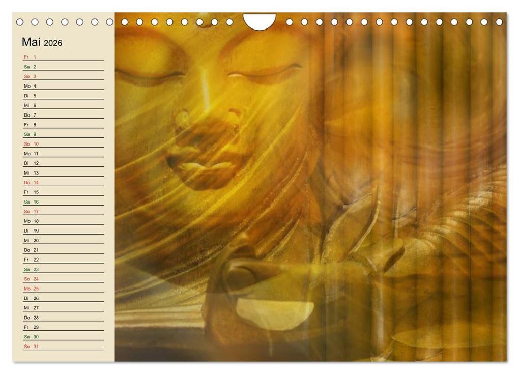 Weitere Ansicht: Buddha und Yin Yang (Wandkalender 2026 DIN A4 quer), CALVENDO Monatskalender | Claudia Burlager, Calvendo