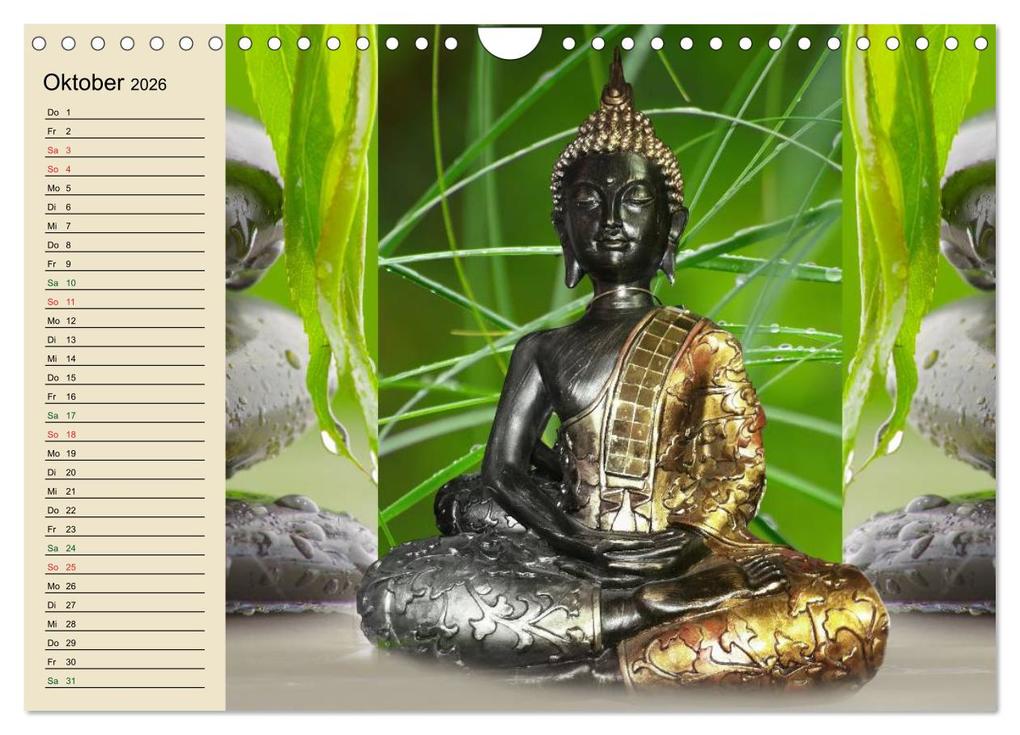 Weitere Ansicht: Buddha und Yin Yang (Wandkalender 2026 DIN A4 quer), CALVENDO Monatskalender | Claudia Burlager, Calvendo