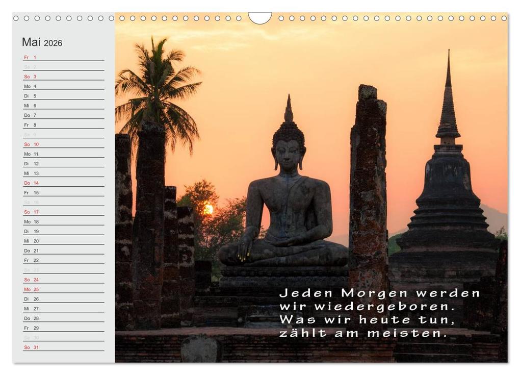 Weitere Ansicht: BUDDHA Buddhistische Weisheiten (Wandkalender 2026 DIN A3 quer), CALVENDO Monatskalender | BuddhaART BuddhaART, Calvendo, BuddhaART
