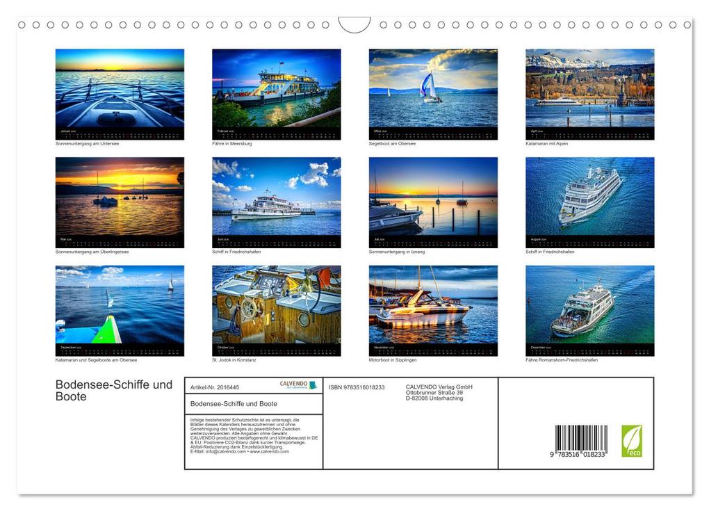 Weitere Ansicht: Bodensee-Schiffe und Boote (Wandkalender 2026 DIN A3 quer), CALVENDO Monatskalender | ap-photo ap-photo, Calvendo, ap-photo