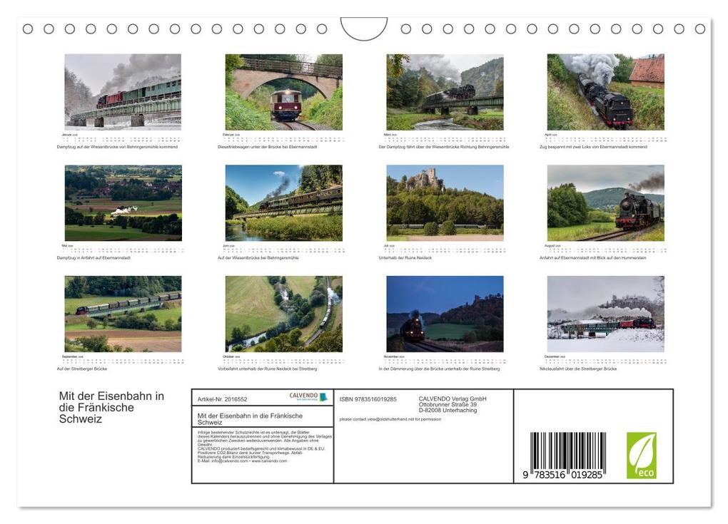 Weitere Ansicht: Mit der Eisenbahn in die Fränkische Schweiz (Wandkalender 2026 DIN A4 quer), CALVENDO Monatskalender | oldshutterhand oldshutterhand, Calvendo, Oldshutterhand