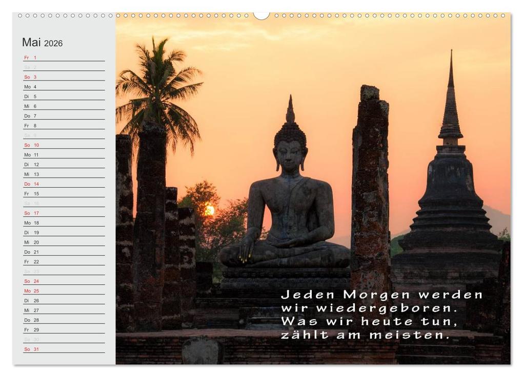 Weitere Ansicht: BUDDHA Buddhistische Weisheiten (Wandkalender 2026 DIN A2 quer), CALVENDO Monatskalender | BuddhaART BuddhaART, Calvendo, BuddhaART