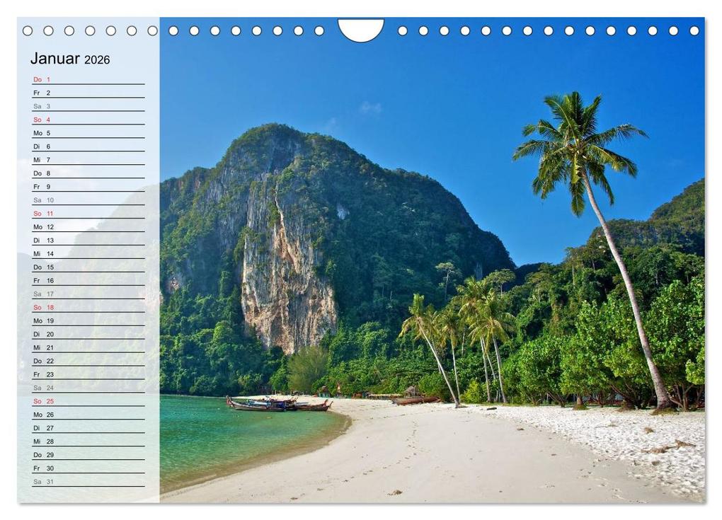 Weitere Ansicht: Mein Thailand - Geburtstagskalender (Wandkalender 2026 DIN A4 quer), CALVENDO Monatskalender | Ralf Wittstock, Calvendo