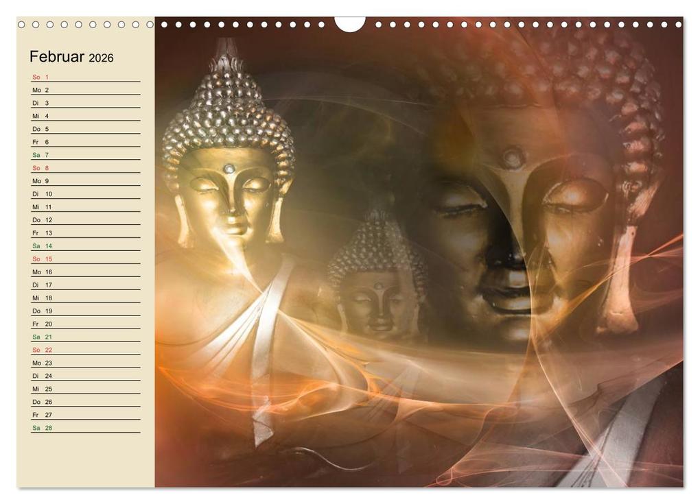 Weitere Ansicht: Buddha und Yin Yang (Wandkalender 2026 DIN A3 quer), CALVENDO Monatskalender | Claudia Burlager, Calvendo