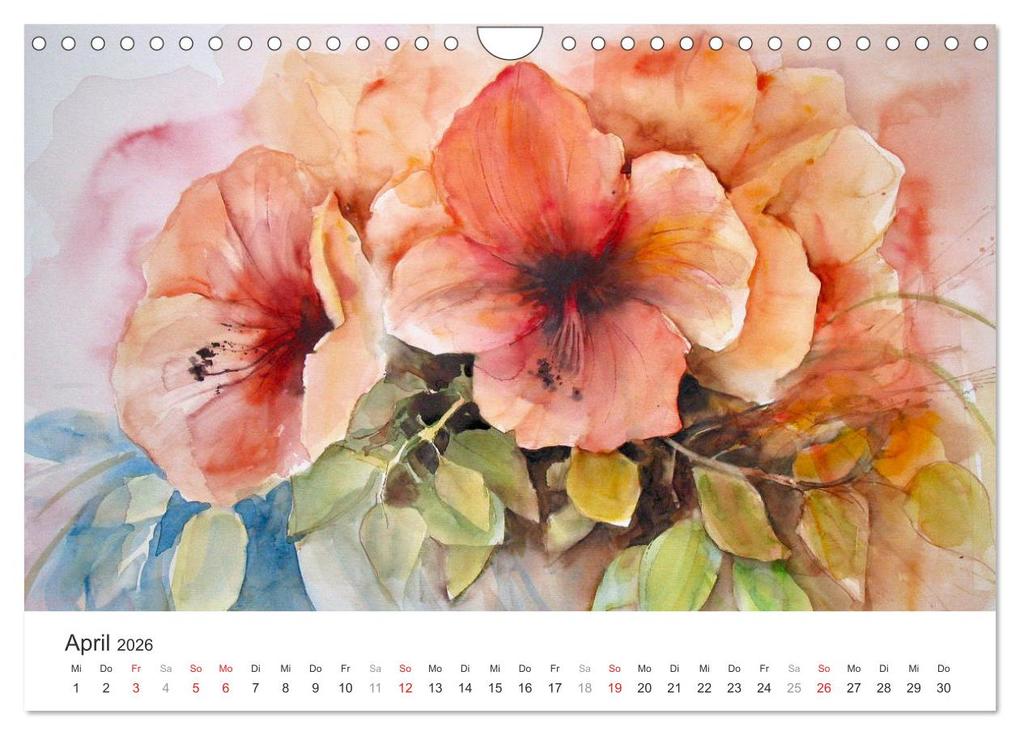 Weitere Ansicht: Blütenzauber - Aquarelle von ECKARD FUNCK (Wandkalender 2026 DIN A4 quer), CALVENDO Monatskalender | Eckard Funck, Calvendo
