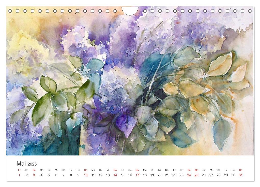 Weitere Ansicht: Blütenzauber - Aquarelle von ECKARD FUNCK (Wandkalender 2026 DIN A4 quer), CALVENDO Monatskalender | Eckard Funck, Calvendo