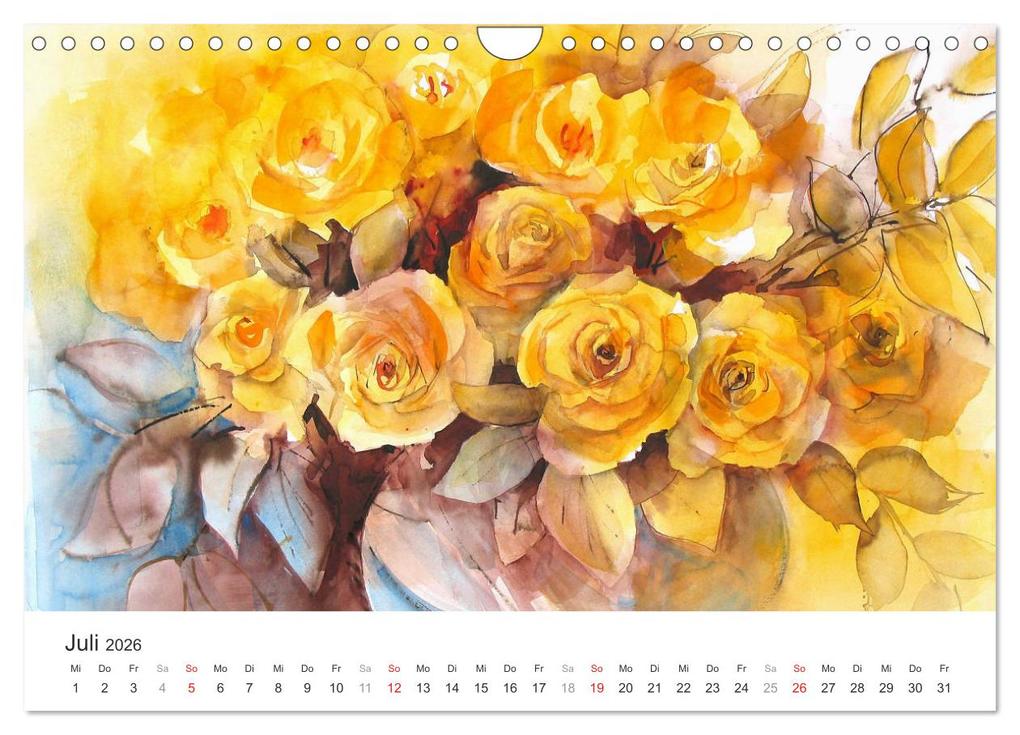 Weitere Ansicht: Blütenzauber - Aquarelle von ECKARD FUNCK (Wandkalender 2026 DIN A4 quer), CALVENDO Monatskalender | Eckard Funck, Calvendo
